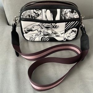 Limited edition Coach purse with superhero design - like new